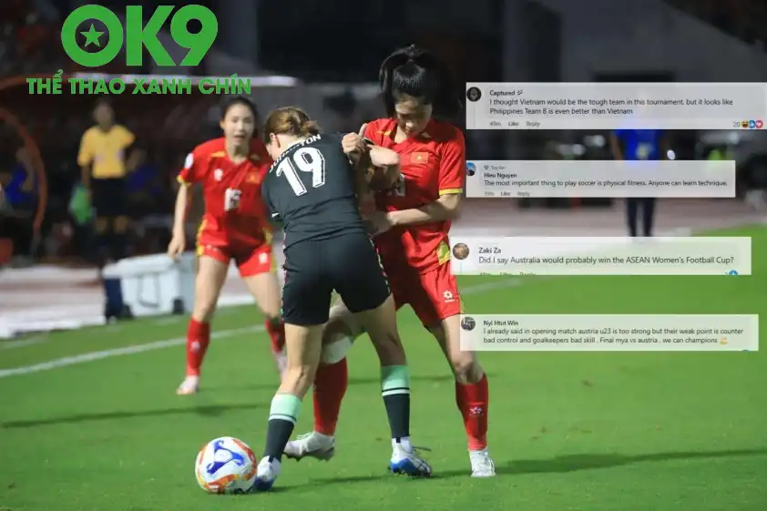 Các CĐV Đông Nam Á để lại bình luận về trận đấu giữa Việt Nam và U23 Australia