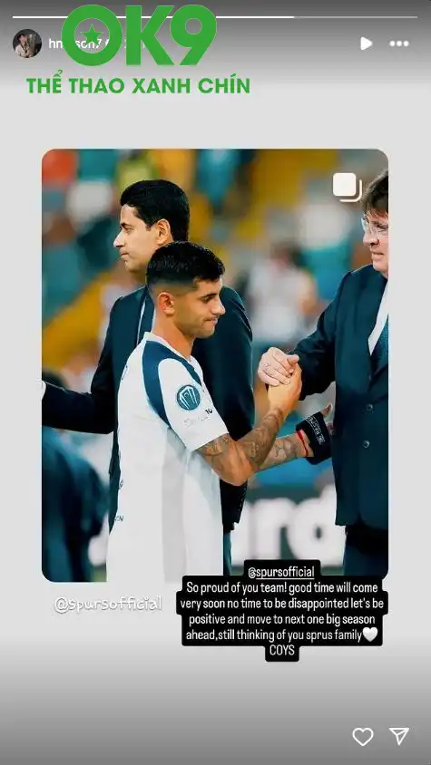 Động thái của Son Heung-min gửi đến những người đồng đội cũ tại Tottenham (Ảnh: Chụp màn hình).